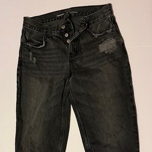 Old Navy Faded Black Boyfriend High Rise Slouchy TaperJeans